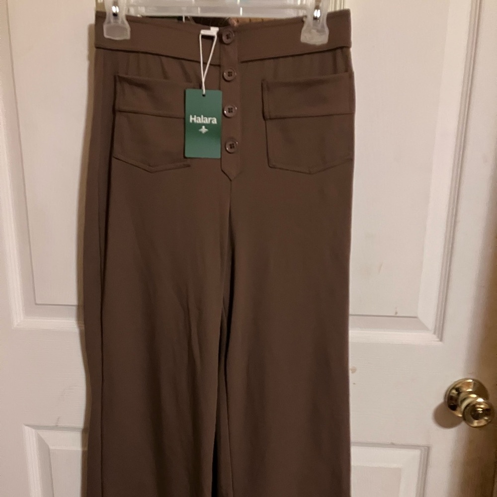HALARA Women's Tan Wide-Leg Pants NWT